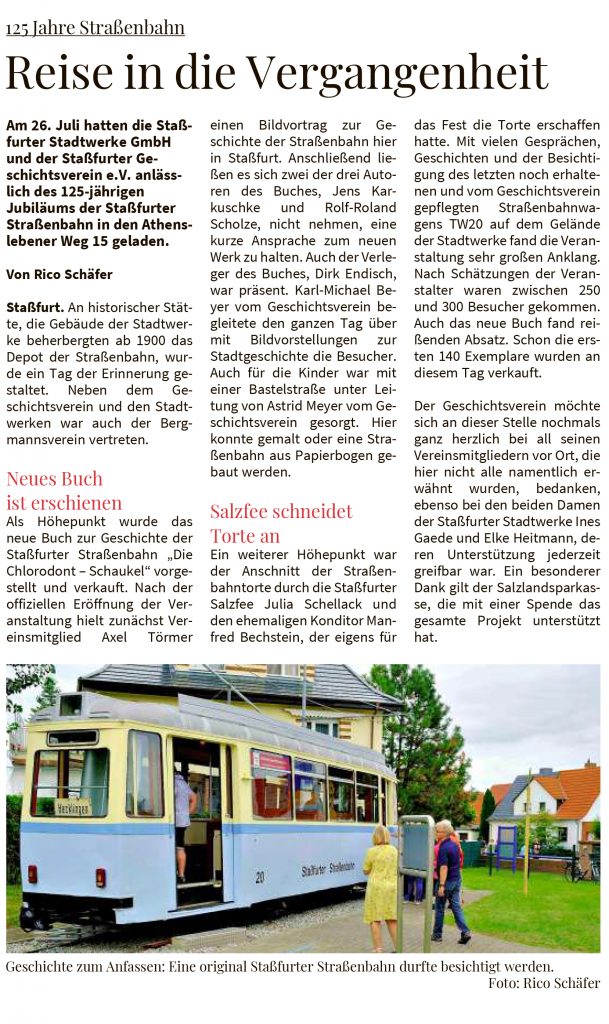 121 Jahre Straßenbahn - Reise in die Vergangenheit