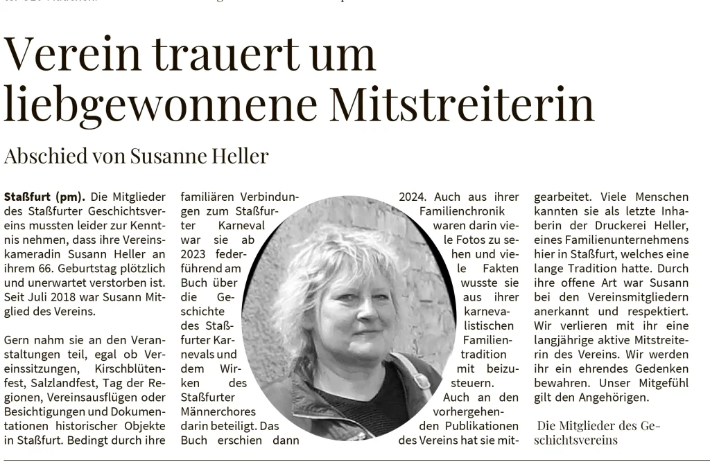 Abschied von Susanne Heller