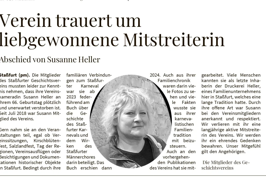 Abschied von Susanne Heller